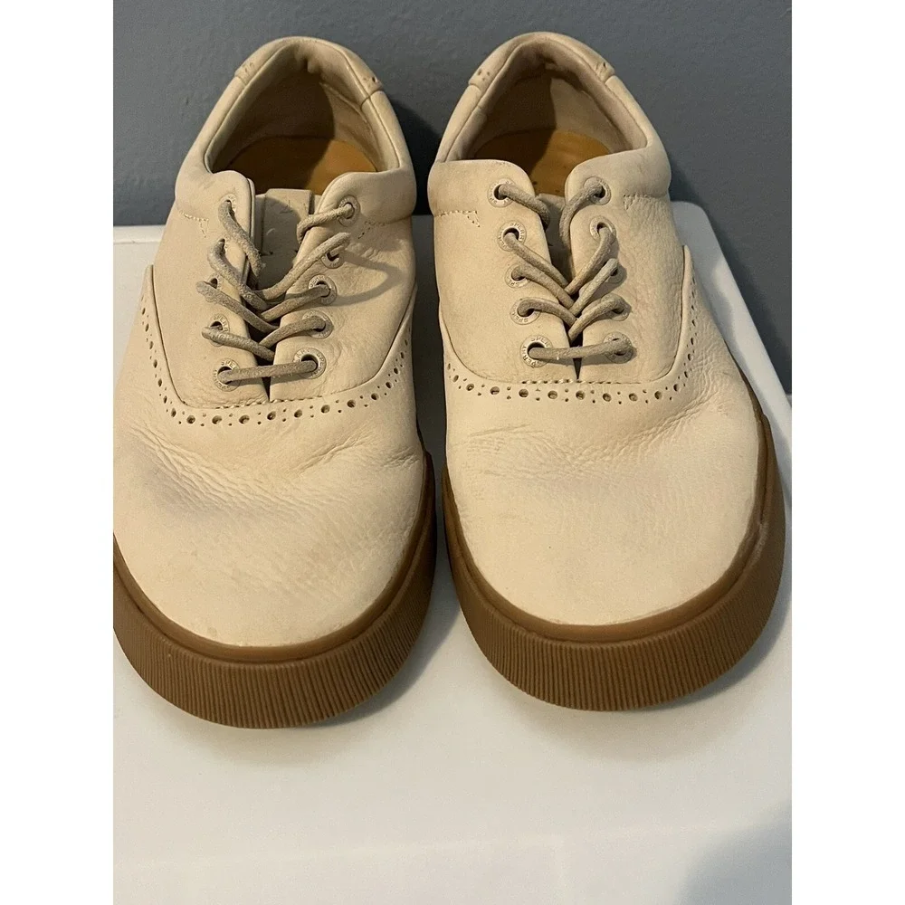 Sperry Men's Striper Tan Beige Sz 8 Shoe Laced STS24630